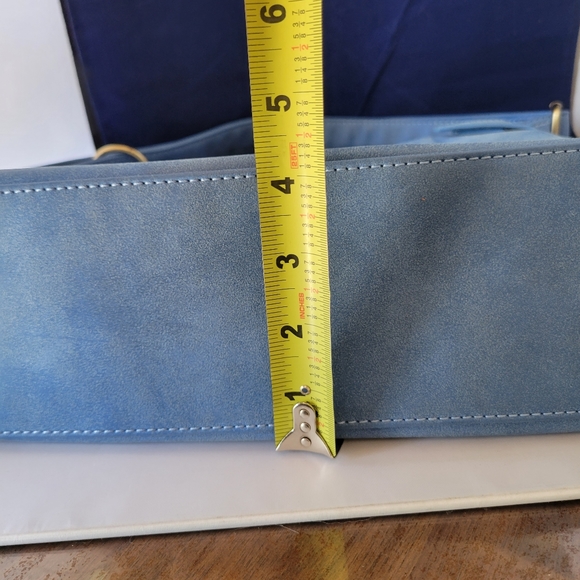 MSK Blue Adjustable Strap Purse Bag Unisex All Occasion  - Picture 5 of 16